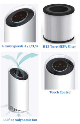 Salotto HEPA 13 Fumo di tabacco Pulizzatore d'aria per rimuovere la polvere Odori uccidono virus